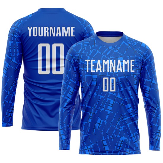 High-quality custom-name long-sleeve football kits in 100% polyester – breathable, factory-made, French style