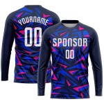 High-quality custom 100% polyester long-sleeve football jerseys – breathable, French style, youth sizes, factory-customized logo