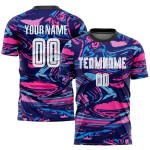Soccer Uniform Custom Sublimation Jersey White-Pink Figure