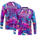 Custom Purple-White Graffiti Soccer Uniform Pattern Jersey Sublimation